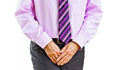 Prostatitis is accompanied by pain in the groin area.