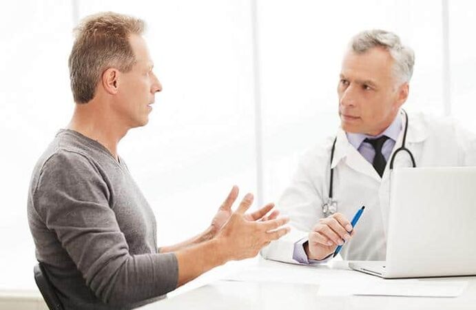 Specialized consultation for symptoms of prostatitis. 
